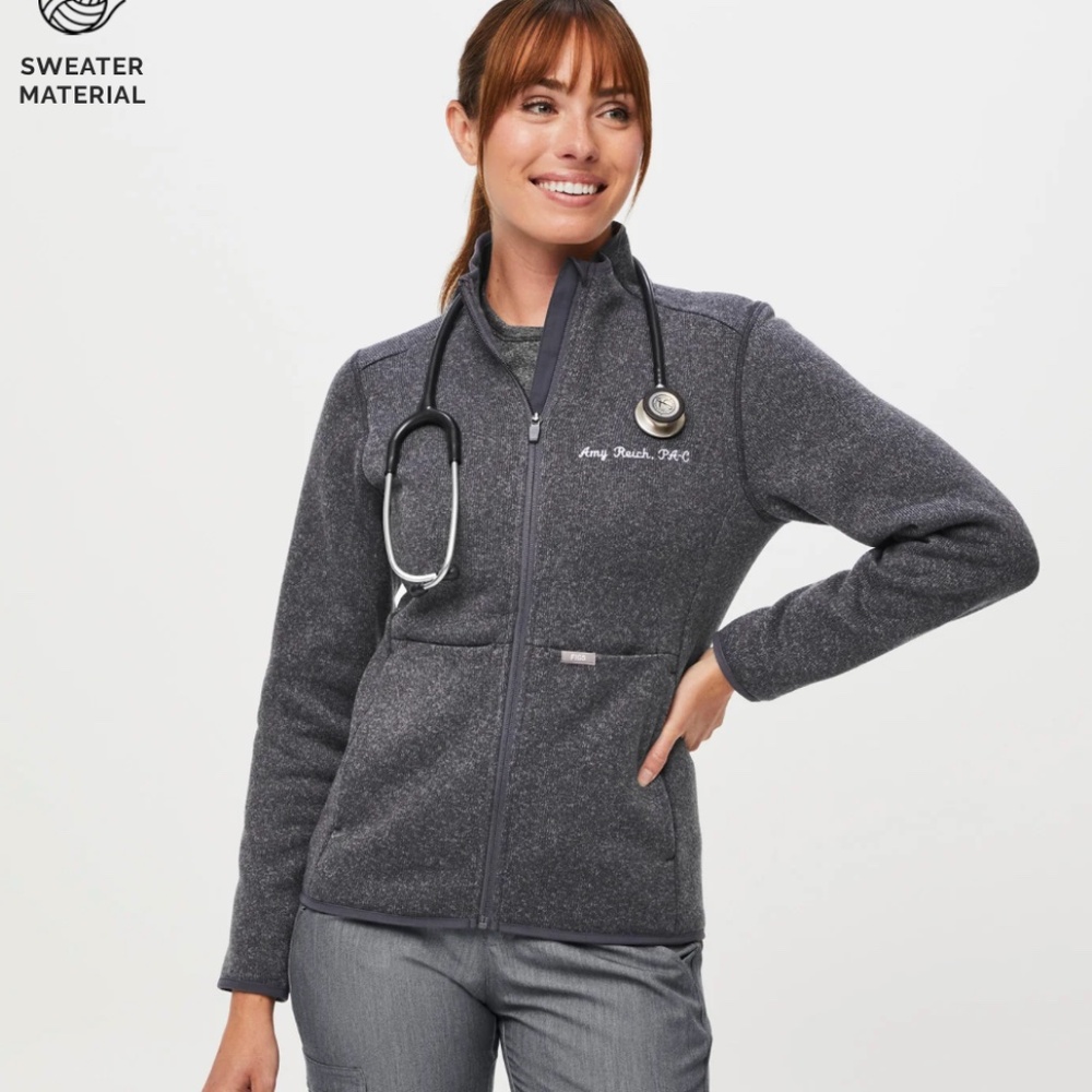 On-Shift Sweater Knit Jacket- IN NAVY